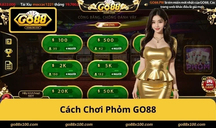 Cách chơi Phỏm tại cổng game GO88