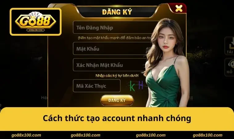 Đăng Ký GO88 3784 Cách tạo account nhanh chóng