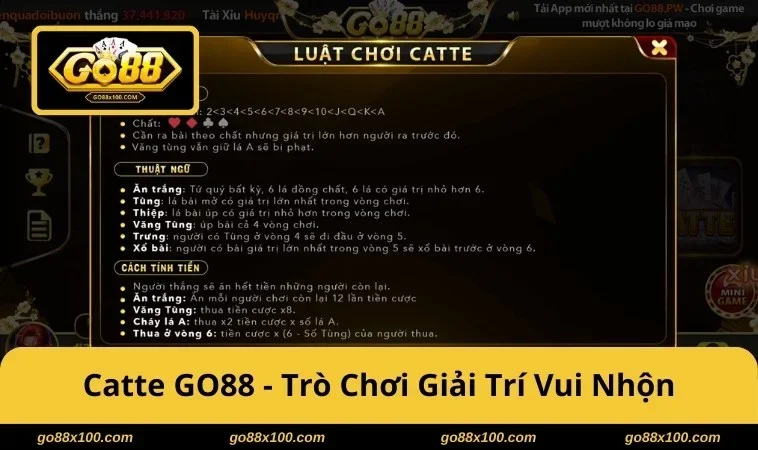 Cách Chơi Catte GO88 Nắm Luật 6 Lá, Đánh Chắc Tay Cho Người Mới 3932 Cách chơi Catte GO88 giải trí vui nhộn