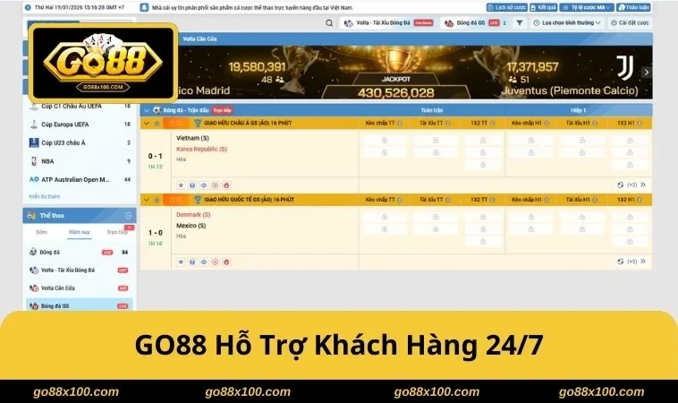 Go88 hỗ trợ khách hàng 24/7