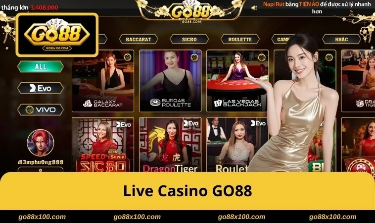 Live casino tại GO88