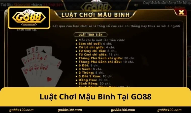 Cách Chơi Mậu Binh GO88 Dễ Hiểu, Xếp Bài Chuẩn Cho Người Mới 3936 Cách chơi mậu binh tại GO88 người chơi cần biết