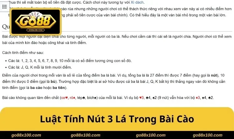  Paytable và luật tính nút 3 lá