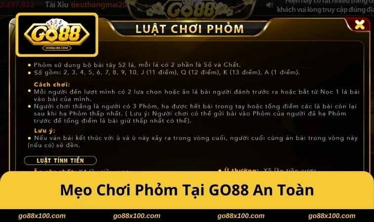Cách Chơi Phỏm GO88 an toàn